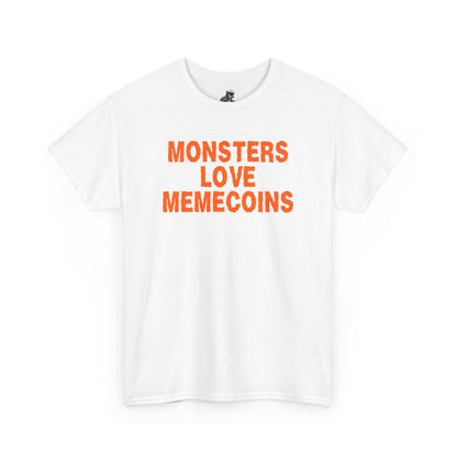 Monsters Love Memecoins Graphic Tee - Crypto Halloween T-Shirt