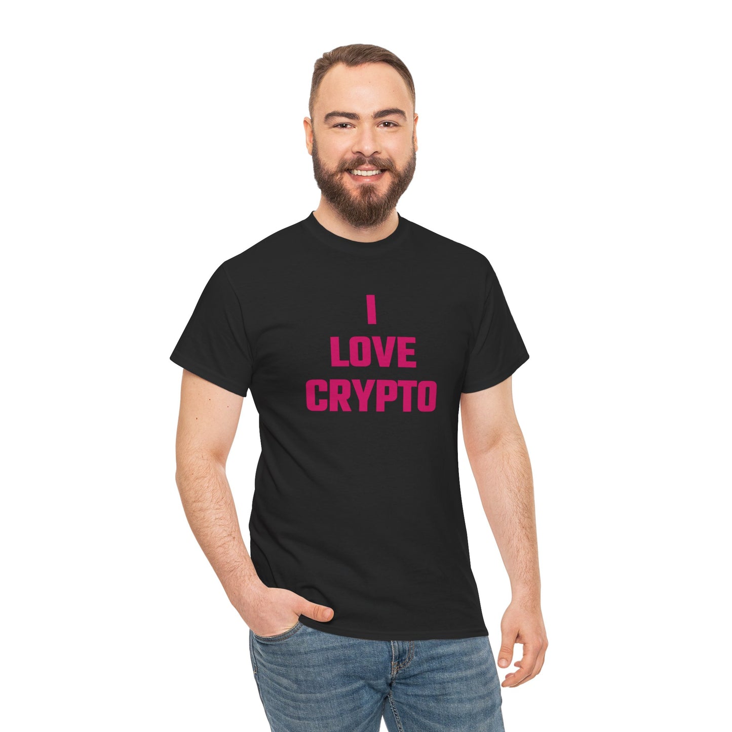 I Love Crypto (Version 2) Graphic Tee - Unisex Cotton T-Shirt