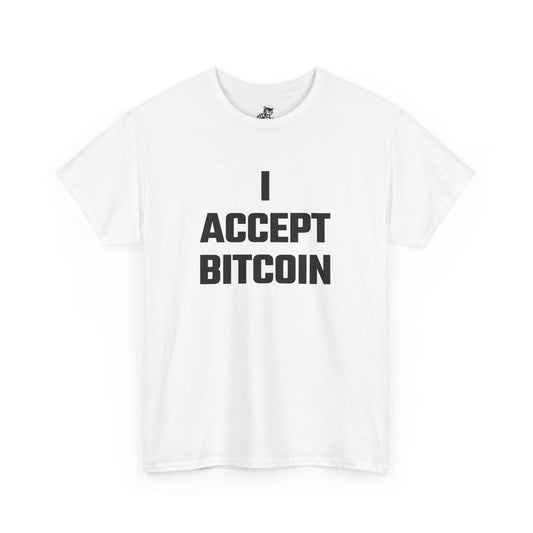 I Accept Bitcoin Graphic Tee - Unisex Cotton T-Shirt