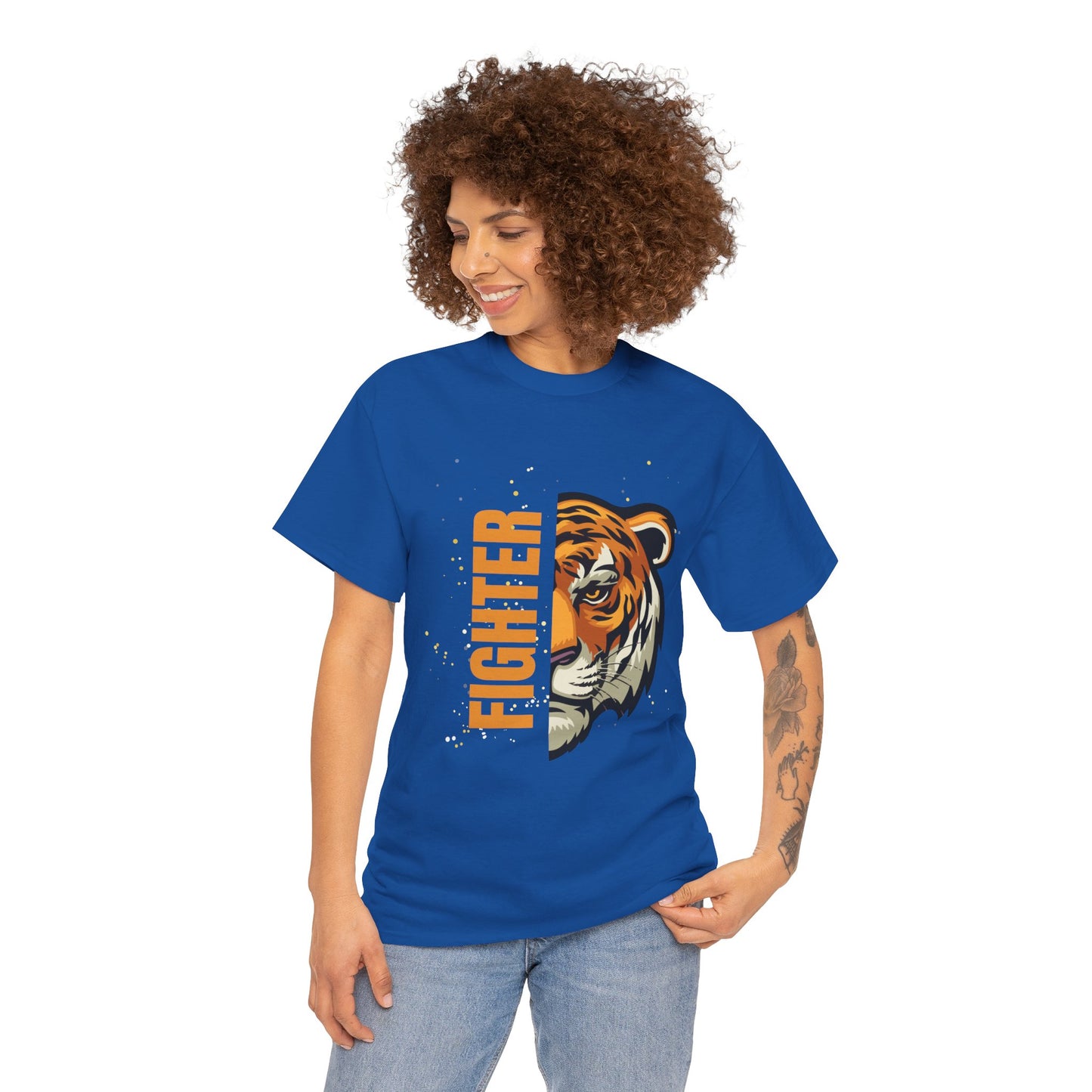 Fighter Tiger Graphic Tee - Unisex Cotton T-Shirt
