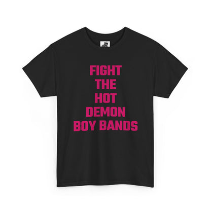Fight The Hot Demon Boy Bands (Version 2) Graphic Tee - Unisex Cotton T-Shirt