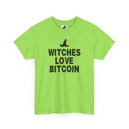 Witches Love Bitcoin (Version 2) Graphic Tee - Crypto Halloween Witch T-Shirt