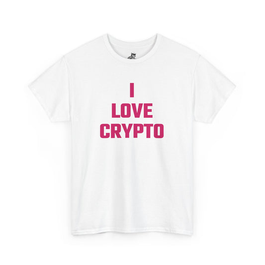 I Love Crypto (Version 2) Graphic Tee - Unisex Cotton T-Shirt