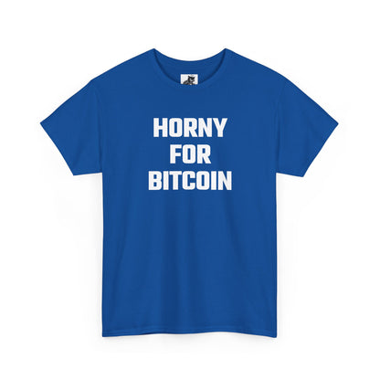 Horny For Bitcoin Crypto Themed T-Shirt
