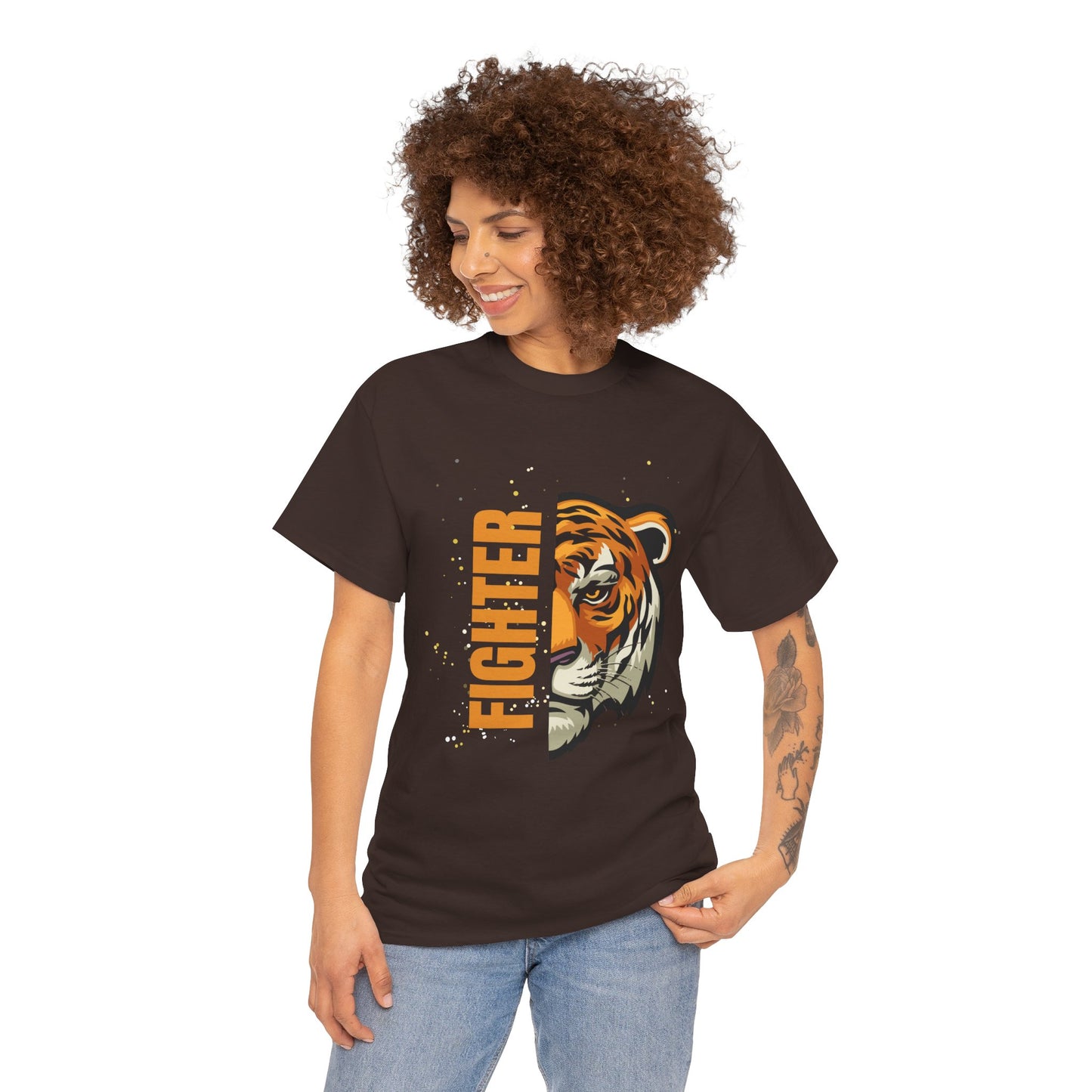Fighter Tiger Graphic Tee - Unisex Cotton T-Shirt