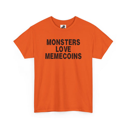 Monsters Love Memecoins Graphic Tee - Crypto Halloween T-Shirt