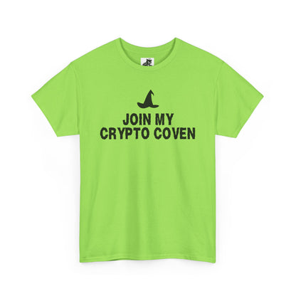 Join My Crypto Coven (Version 2) Graphic Tee - Crypto Halloween Witch T-Shirt