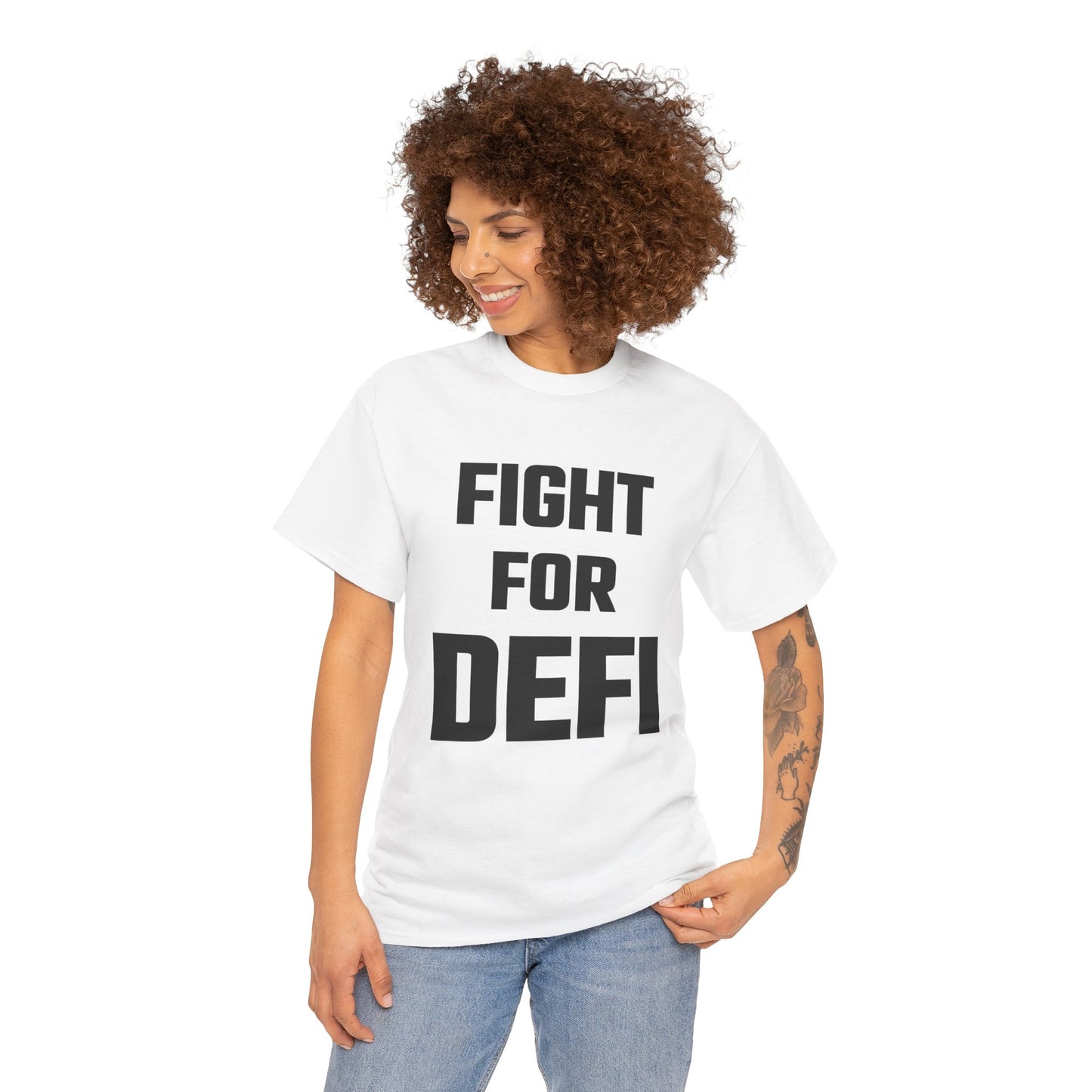 Fight for Defi Graphic Tee - Unisex Cotton T-Shirt