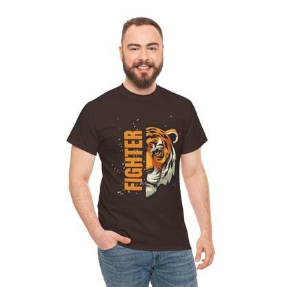 Fighter Tiger Graphic Tee - Unisex Cotton T-Shirt