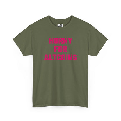 Horny For Altcoins (Version 2) Crypto Themed T-Shirt