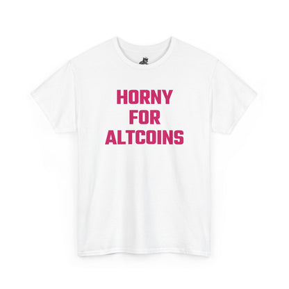 Horny For Altcoins (Version 2) Crypto Themed T-Shirt