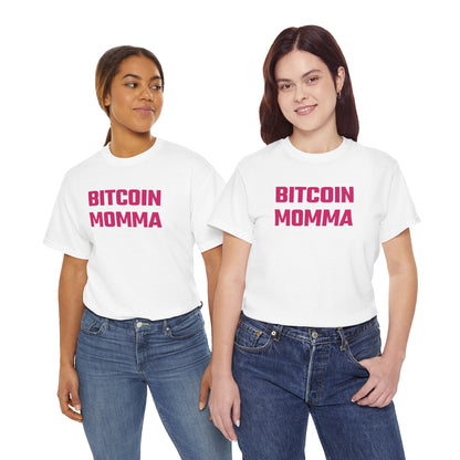 Bitcoin Momma (Version 2) Graphic Tee - Unisex Cotton T-Shirt