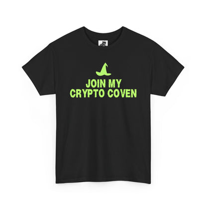 Join My Crypto Coven (Version 2) Graphic Tee - Crypto Halloween Witch T-Shirt